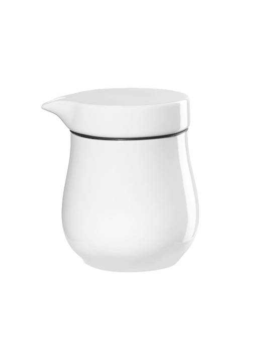 Die ASA THERMO SAUCIERE „A TABLE“ von ASA ist eine elegante Sauciere mit Deckel aus weißem Fine Bone China in schlichtem, modernem Design.